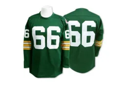 Green Bay Packers Men's Authentic Green Throwback Jersey (66 Ray Nitschke)