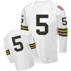 Green Bay Packers Men's Authentic White Throwback Jersey (5 Paul Hornung)