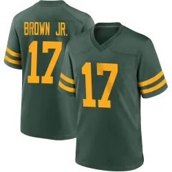 Green Bay Packers Men's Game Green Alternate Jersey (17 Sam Brown Jr.)