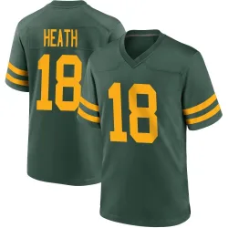 Green Bay Packers Men's Game Green Alternate Jersey (18 Malik Heath)