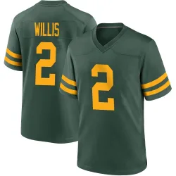 Green Bay Packers Men's Game Green Alternate Jersey (2 Malik Willis)