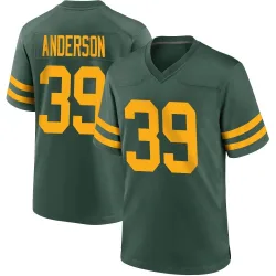 Green Bay Packers Men's Game Green Alternate Jersey (39 Zayne Anderson)