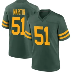 Green Bay Packers Men's Game Green Alternate Jersey (51 Jeremiah Martin)