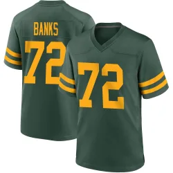 Green Bay Packers Men's Game Green Alternate Jersey (72 Brant Banks)