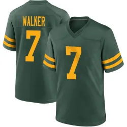 Green Bay Packers Men's Game Green Alternate Jersey (7 Quay Walker)