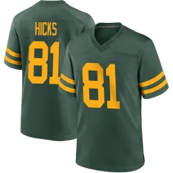 Green Bay Packers Men's Game Green Alternate Jersey (81 Julian Hicks)
