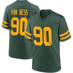 Green Bay Packers Men's Game Green Alternate Jersey (90 Lukas Van Ness)