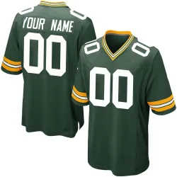 Green Bay Packers Men's Game Green Team Color Jersey (00 Custom)
