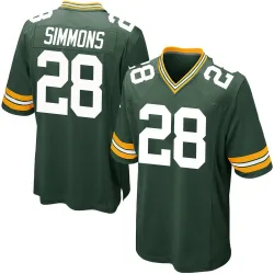 Green Bay Packers Men's Game Green Team Color Jersey (28 Isaiah Simmons)