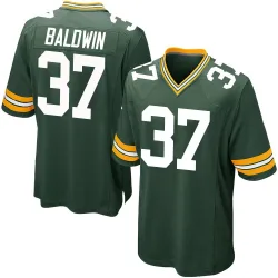 Green Bay Packers Men's Game Green Team Color Jersey (37 Johnathan Baldwin)