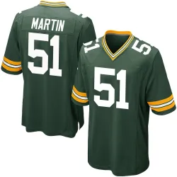 Green Bay Packers Men's Game Green Team Color Jersey (51 Jeremiah Martin)
