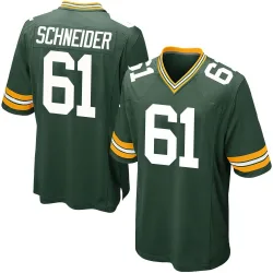 Green Bay Packers Men's Game Green Team Color Jersey (61 Cole Schneider)