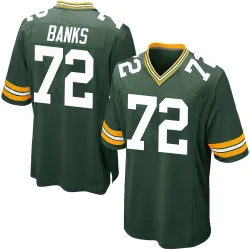Green Bay Packers Men's Game Green Team Color Jersey (72 Brant Banks)
