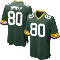 Green Bay Packers Men's Game Green Team Color Jersey (80 Donald Driver)
