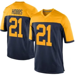 Green Bay Packers Men's Game Navy Alternate Jersey (21 Nate Hobbs)