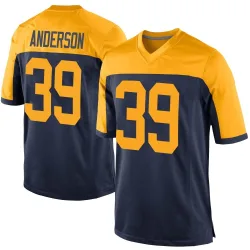 Green Bay Packers Men's Game Navy Alternate Jersey (39 Zayne Anderson)