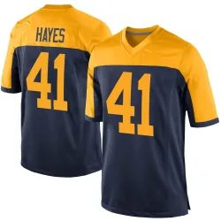 Green Bay Packers Men's Game Navy Alternate Jersey (41 Kaleb Hayes)