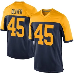 Green Bay Packers Men's Game Navy Alternate Jersey (45 Collin Oliver)