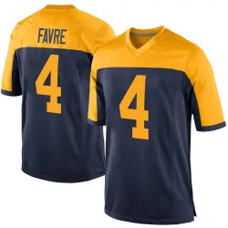 Green Bay Packers Men's Game Navy Alternate Jersey (4 Brett Favre)