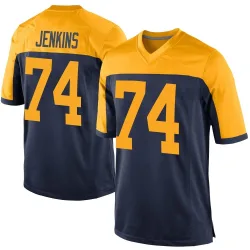 Green Bay Packers Men's Game Navy Alternate Jersey (74 Elgton Jenkins)