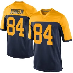 Green Bay Packers Men's Game Navy Alternate Jersey (84 Cornelius Johnson)