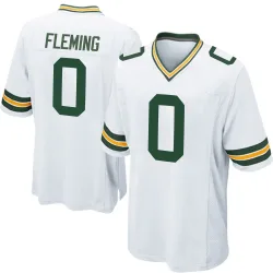 Green Bay Packers Men's Game White Jersey (0 Julian Fleming)