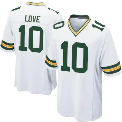 Green Bay Packers Men's Game White Jersey (10 Jordan Love)