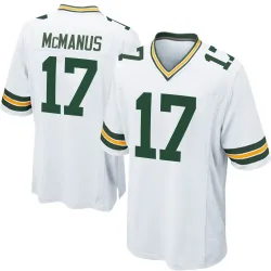 Green Bay Packers Men's Game White Jersey (17 Brandon McManus)