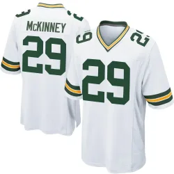 Green Bay Packers Men's Game White Jersey (29 Xavier McKinney)