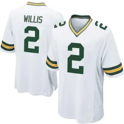 Green Bay Packers Men's Game White Jersey (2 Malik Willis)
