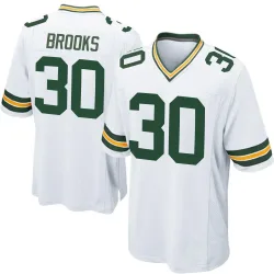 Green Bay Packers Men's Game White Jersey (30 Chris Brooks)