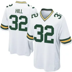 Green Bay Packers Men's Game White Jersey (32 Kylin Hill)