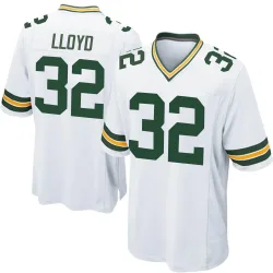 Green Bay Packers Men's Game White Jersey (32 MarShawn Lloyd)