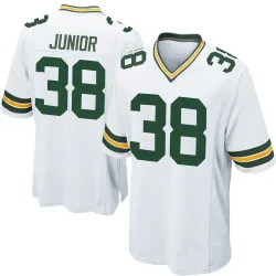 Green Bay Packers Men's Game White Jersey (38 Gregory Junior)