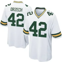 Green Bay Packers Men's Game White Jersey (42 Matt Orzech)