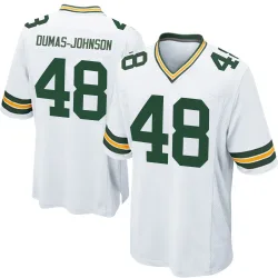 Green Bay Packers Men's Game White Jersey (48 Jamon Dumas-Johnson)