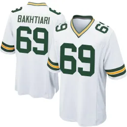 Green Bay Packers Men's Game White Jersey (69 David Bakhtiari)