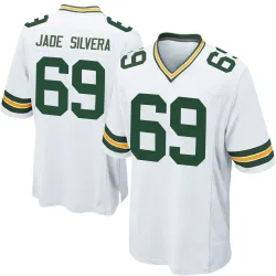 Green Bay Packers Men's Game White Jersey (69 Nesta Jade Silvera)