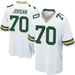Green Bay Packers Men's Game White Jersey (70 Michael Jordan)