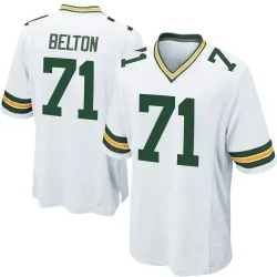 Green Bay Packers Men's Game White Jersey (71 Anthony Belton)