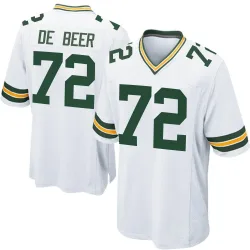 Green Bay Packers Men's Game White Jersey (72 Gerhard de Beer)