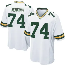 Green Bay Packers Men's Game White Jersey (74 Elgton Jenkins)