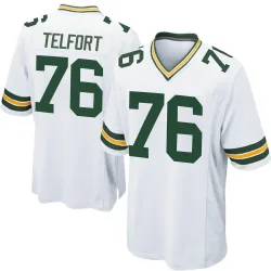 Green Bay Packers Men's Game White Jersey (76 Kadeem Telfort)