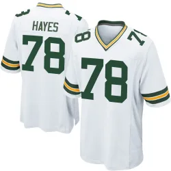 Green Bay Packers Men's Game White Jersey (78 Marquis Hayes)