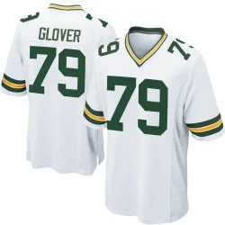 Green Bay Packers Men's Game White Jersey (79 Travis Glover)