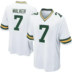 Green Bay Packers Men's Game White Jersey (7 Quay Walker)