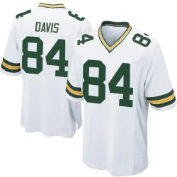 Green Bay Packers Men's Game White Jersey (84 Tyler Davis)