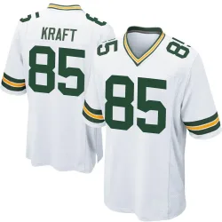 Green Bay Packers Men's Game White Jersey (85 Tucker Kraft)