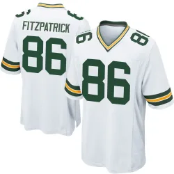Green Bay Packers Men's Game White Jersey (86 John FitzPatrick)
