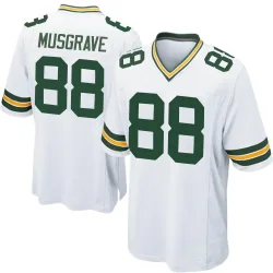 Green Bay Packers Men's Game White Jersey (88 Luke Musgrave)